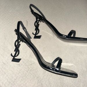 Yves Saint Laurent Black Slingback Heels